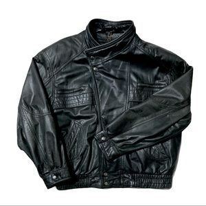 Vintage SAXONY Ltd Leather Moto Jacket - Womens